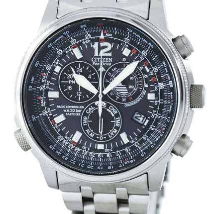 Orologio da uomo Citizen Promaster Sky Pilot Titanium Eco-Drive radiocontrollato Cronografo AS4050-51E