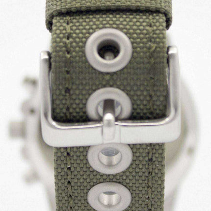 Orologio da uomo Citizen Eco-Drive Chronograph Green Canvas Strap 100M AT0200-05E