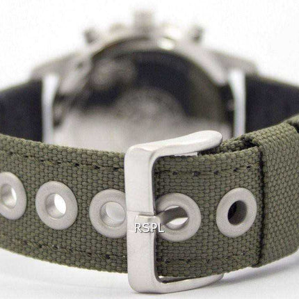 Orologio da uomo Citizen Eco-Drive Chronograph Green Canvas Strap 100M AT0200-05E