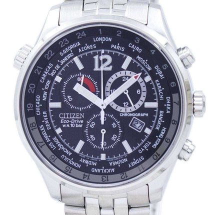 Cronografo da uomo Citizen Eco Drive World Time AT0360-50E AT0360