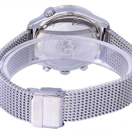 Orologio da uomo Citizen Cronografo in acciaio inossidabile con quadrante blu Eco-Drive AT0361-81L 100M