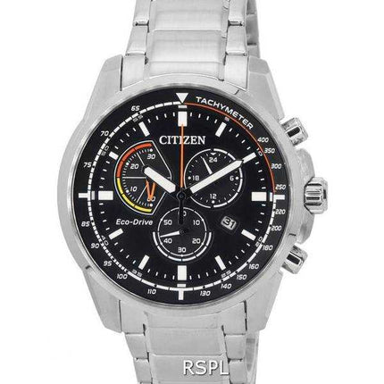 Orologio da uomo Citizen Core Eco-Drive cronografo quadrante nero AT1190-87E 100M