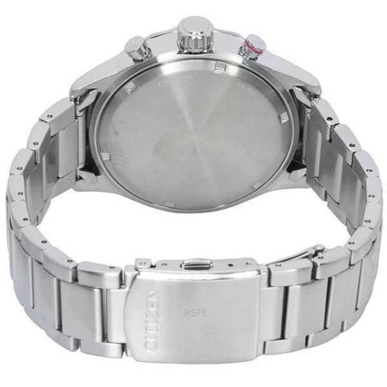 Orologio da uomo Citizen Eco-Drive cronografo in acciaio inossidabile quadrante nero AT2520-89E 100M