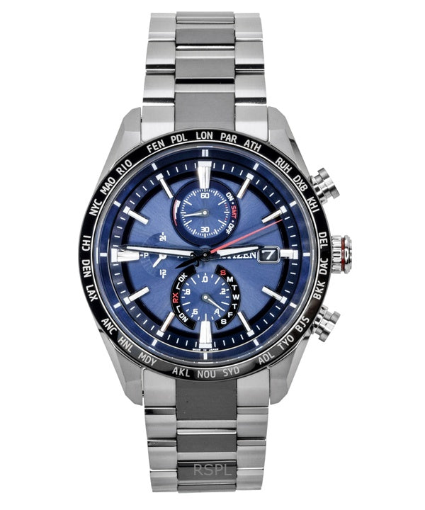 Orologio da uomo Citizen Attesa Chronograph Radiocontrollato Super Titanium Eco-Drive AT8186-51L 100M