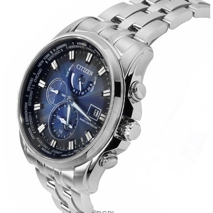 Orologio da uomo Citizen Eco-Drive Radiocontrollato in acciaio inossidabile con quadrante blu, Diver&#39;s AT9031-52L 200M