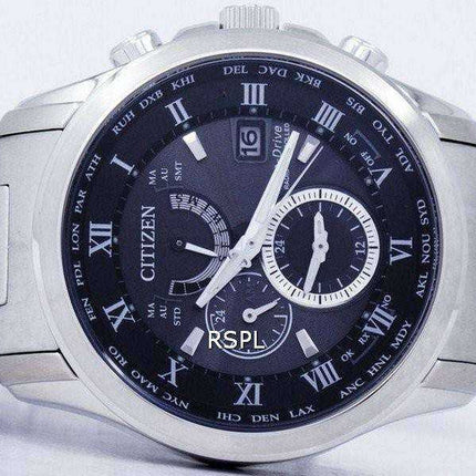 Orologio da uomo Citizen Eco-Drive con controllo radio perpetuo World Time AT9080-57E