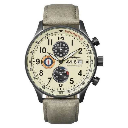 Orologio da uomo AVI-8 Hawker Hurricane Classic Chronograph con quadrante beige crema al quarzo AV-4011-0C