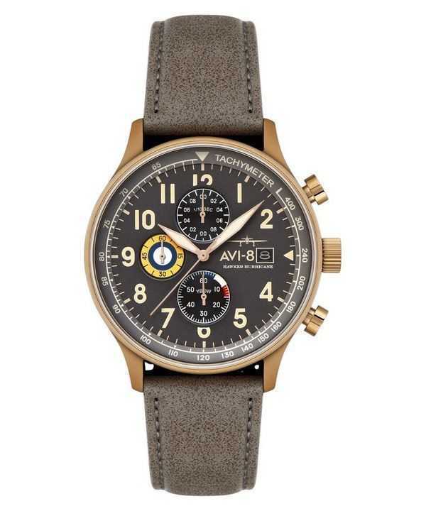 Orologio da uomo AVI-8 Hawker Hurricane Classic Chronograph quadrante grigio al quarzo AV-4011-0P