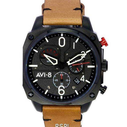 AVI-8 Hawker Hunter Charcoal Ember Brown Cronografo al quarzo retrogrado AV-4052-02 Orologio da uomo