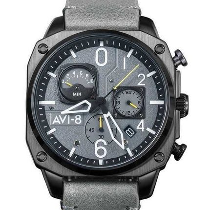 Orologio da uomo AVI-8 Hawker Hunter cronografo retrogrado quadrante grigio mare al quarzo AV-4052-03