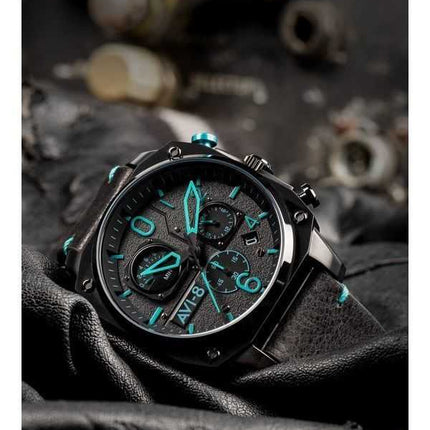 Orologio da uomo AVI-8 Hawker Hunter cronografo blu diamante quarzo AV-4052-05
