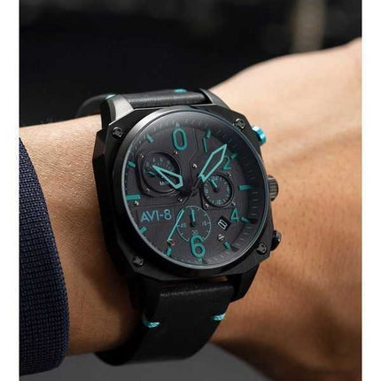 Orologio da uomo AVI-8 Hawker Hunter cronografo blu diamante quarzo AV-4052-05