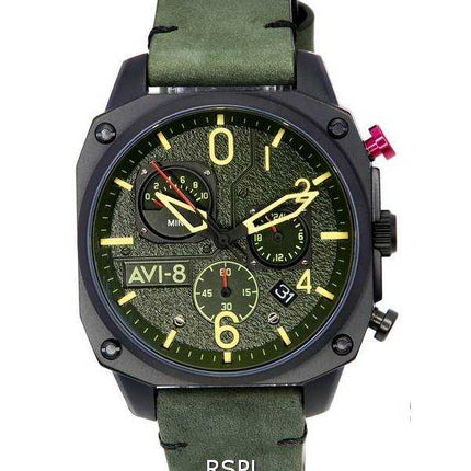 AVI-8 Hawker Hunter Deep Green retrogrado cronografo al quarzo AV-4052-08 orologio da uomo