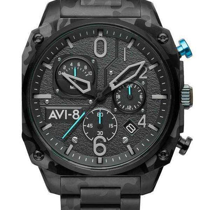 Orologio da uomo AVI-8 Hawker Hunter Night Camo cronografo retrogrado al quarzo AV-4052-11