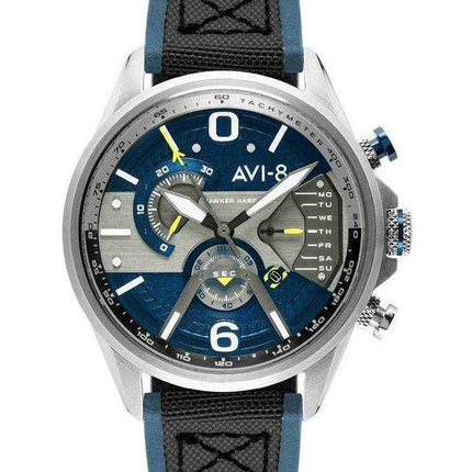 AVI-8 Hawker Harrier II Admiral Blue Steel Dual Retrograde Chronograph Quartz AV-4056-01 Orologio da uomo