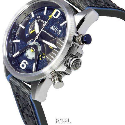 AVI-8 Hawker Harrier II Admiral Blue Steel Dual Retrograde Chronograph Quartz AV-4056-01 Orologio da uomo