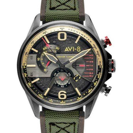AVI-8 Hawker Harrier II Gunmetal Dark Earth Dual Retrograde Chronograph Quartz AV-4056-03 Orologio da uomo