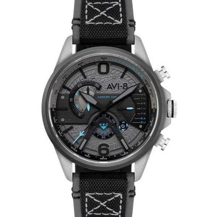 Orologio da uomo AVI-8 Hawker Harrier Dual Retrograde Chronograph quadrante grigio fumo al quarzo AV-4056-08