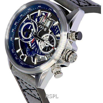 AVI-8 Hawker Harrier II Metador cronografo scheletro quadrante grigio e blu al quarzo AV-4065-04 orologio da uomo