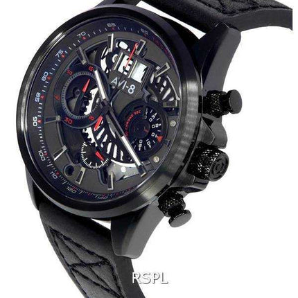 AVI-8 Hawker Harrier II Metador cronografo scheletro quadrante nero al quarzo AV-4065-05 orologio da uomo