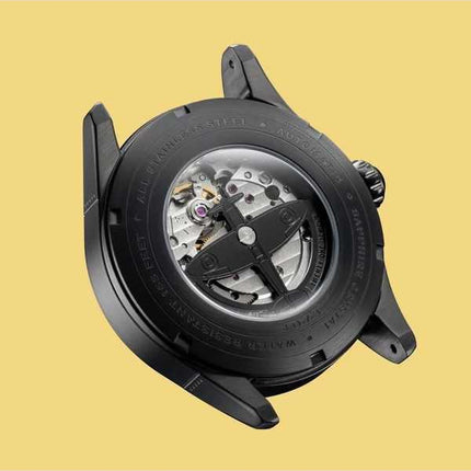 AVI-8 Spitfire Type 300 Midnight Chrome quadrante nero automatico AV-4073-33 orologio da uomo con cinturino extra