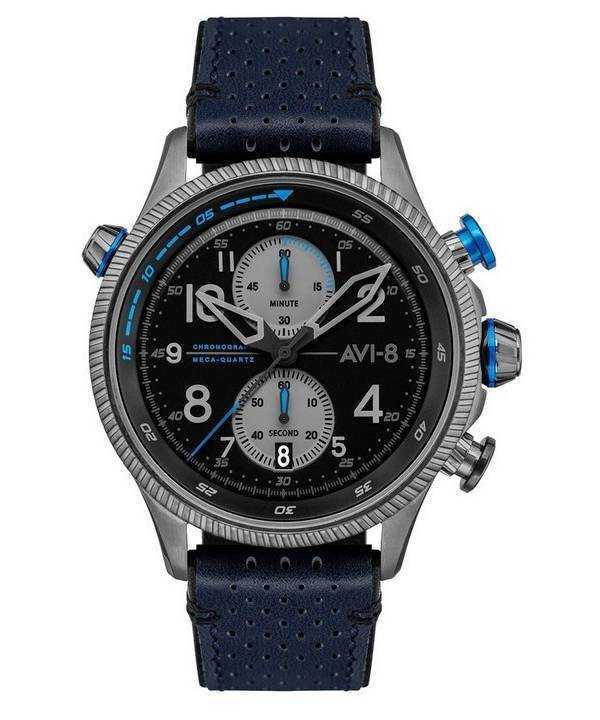 AVI-8 Hawker Hunter Colerne Duke cronografo quadrante nero al quarzo AV-4080-02 orologio da uomo