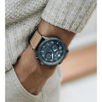 Orologio da uomo AVI-8 Hawker Hurricane Carey Dual Time Orissa quadrante grigio al quarzo AV-4088-04