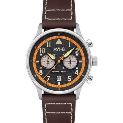 Orologio da uomo AVI-8 Hawker Hurricane Carey Dual Time Imperial War Museums Edition quadrante nero al quarzo AV-4088-07