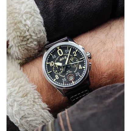Orologio da uomo AVI-8 Spitfire Lock Midnight Oak cronografo al quarzo AV-4089-01