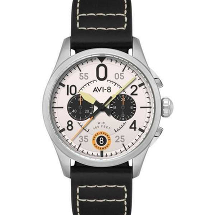 Orologio da uomo AVI-8 Spitfire Lock Chronograph Imperial War Museums Edition Bethlem quadrante bianco al quarzo AV-4089-0B