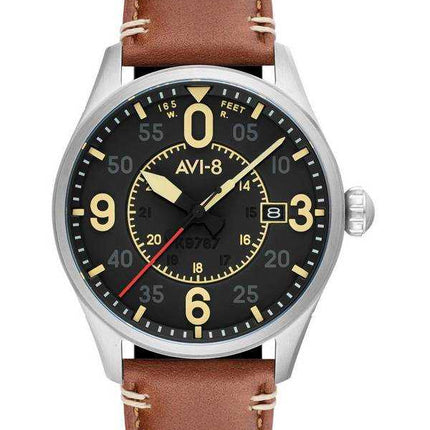 AVI-8 Spitfire Smith Woolston quadrante nero automatico AV-4090-01 orologio da uomo