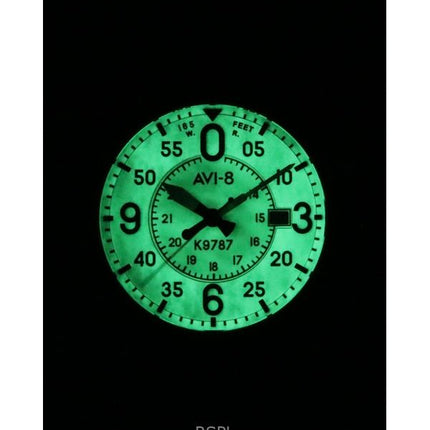 AVI-8 Spitfire Smith Bronzo ossidato Cinturino in pelle marrone Quadrante grigio luminoso Orologio automatico da uomo AV-4090-07