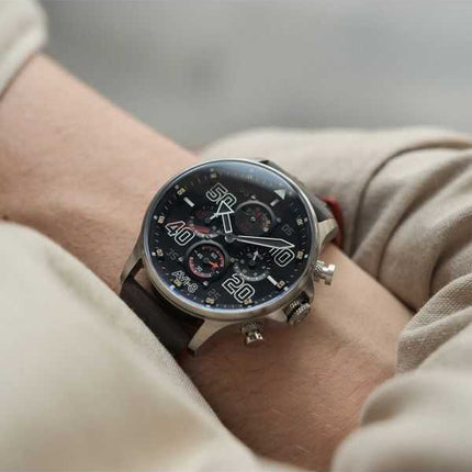 Orologio da uomo AVI-8 Hawker Typhoon Rb396 Sheila cronografo edizione limitata quadrante nero al quarzo AV-4093-05