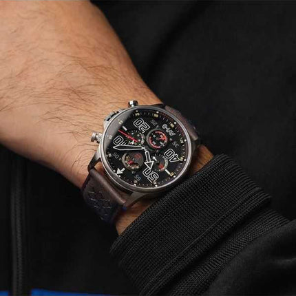 Orologio da uomo AVI-8 Hawker Typhoon Rb396 Sheila cronografo edizione limitata quadrante nero al quarzo AV-4093-05