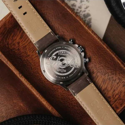 Orologio da uomo AVI-8 Hawker Typhoon Rb396 Sheila cronografo in edizione limitata Westhampnett quadrante marrone al quarzo AV-4