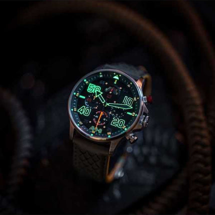 Orologio da uomo AVI-8 Hawker Typhoon Rb396 Sheila cronografo in edizione limitata Goch quadrante verde al quarzo AV-4093-08