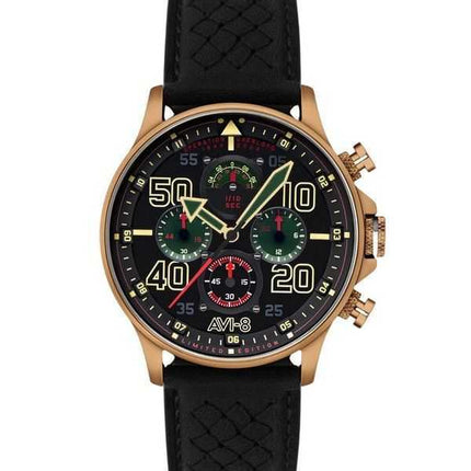 Orologio da uomo AVI-8 Hawker Typhoon Coningham Chronograph D-Day 80 Limited Edition Juno Black Dial Quartz AV-4093-09
