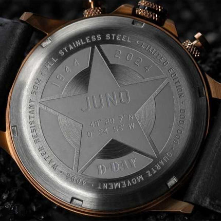 Orologio da uomo AVI-8 Hawker Typhoon Coningham Chronograph D-Day 80 Limited Edition Juno Black Dial Quartz AV-4093-09