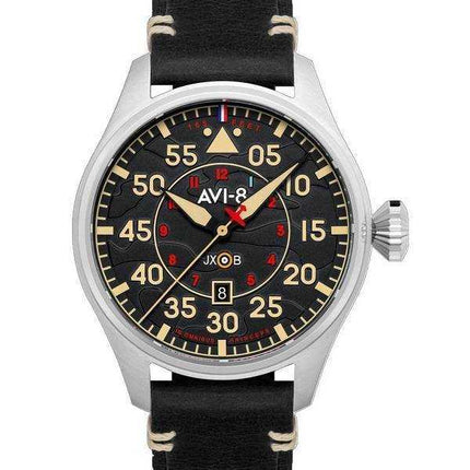 Orologio da uomo AVI-8 Hawker Hurricane Kenley Clowes automatico quadrante nero AV-4097-03