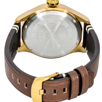 Orologio da uomo AVI-8 Hawker Hurricane Clowes Northholt con cinturino in pelle e quadrante verde, automatico AV-4097-04