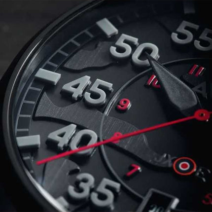 AVI-8 Hawker Hurricane Clowes Automatic Night Reaper Edizione limitata Night Shadow quadrante nero AV-4097-05 Orologio da uomo