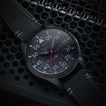 AVI-8 Hawker Hurricane Clowes Automatic Night Reaper Edizione limitata Night Shadow quadrante nero AV-4097-05 Orologio da uomo