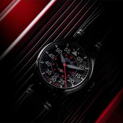 AVI-8 Hawker Hurricane Clowes Automatic Night Reaper Edizione limitata Night Shadow quadrante nero AV-4097-05 Orologio da uomo