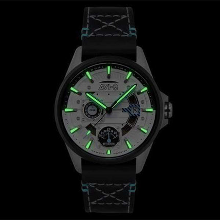Orologio da uomo AVI-8 Hawker Harrier Farley multifunzione stratosfera quadrante bianco al quarzo AV-4098-01