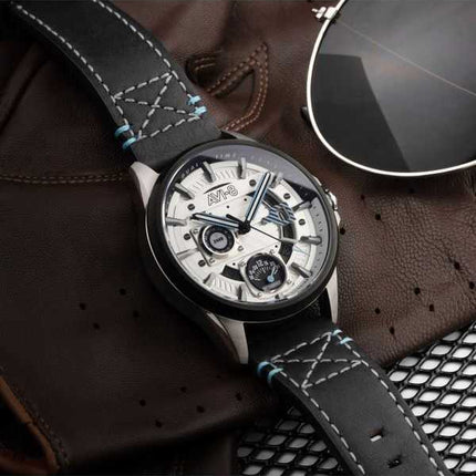 Orologio da uomo AVI-8 Hawker Harrier Farley multifunzione stratosfera quadrante bianco al quarzo AV-4098-01
