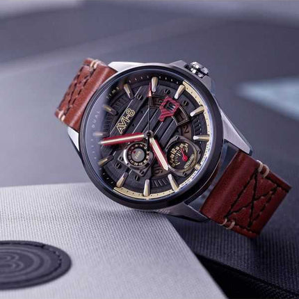 Orologio da uomo AVI-8 Hawker Harrier Farley multifunzione quadrante nero al quarzo AV-4098-02