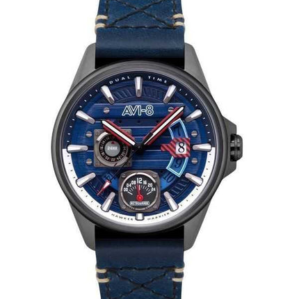 Orologio da uomo AVI-8 Hawker Harrier Farley multifunzione reggimento quadrante blu al quarzo AV-4098-03