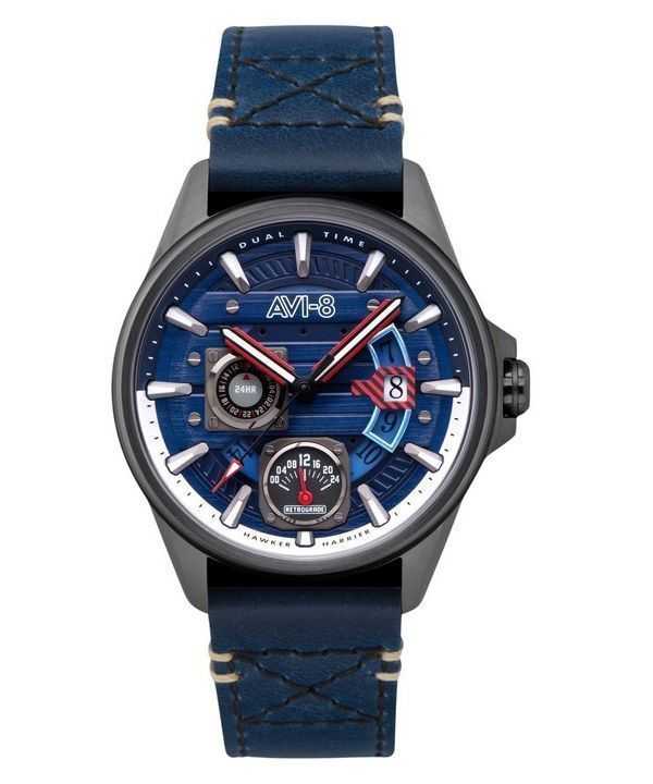Orologio da uomo AVI-8 Hawker Harrier Farley multifunzione reggimento quadrante blu al quarzo AV-4098-03