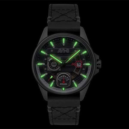 Orologio da uomo AVI-8 Hawker Harrier Farley multifunzione Night Sky quadrante nero al quarzo AV-4098-04
