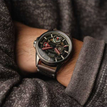 Orologio da uomo AVI-8 Hawker Harrier Farley multifunzione Night Sky quadrante nero al quarzo AV-4098-04